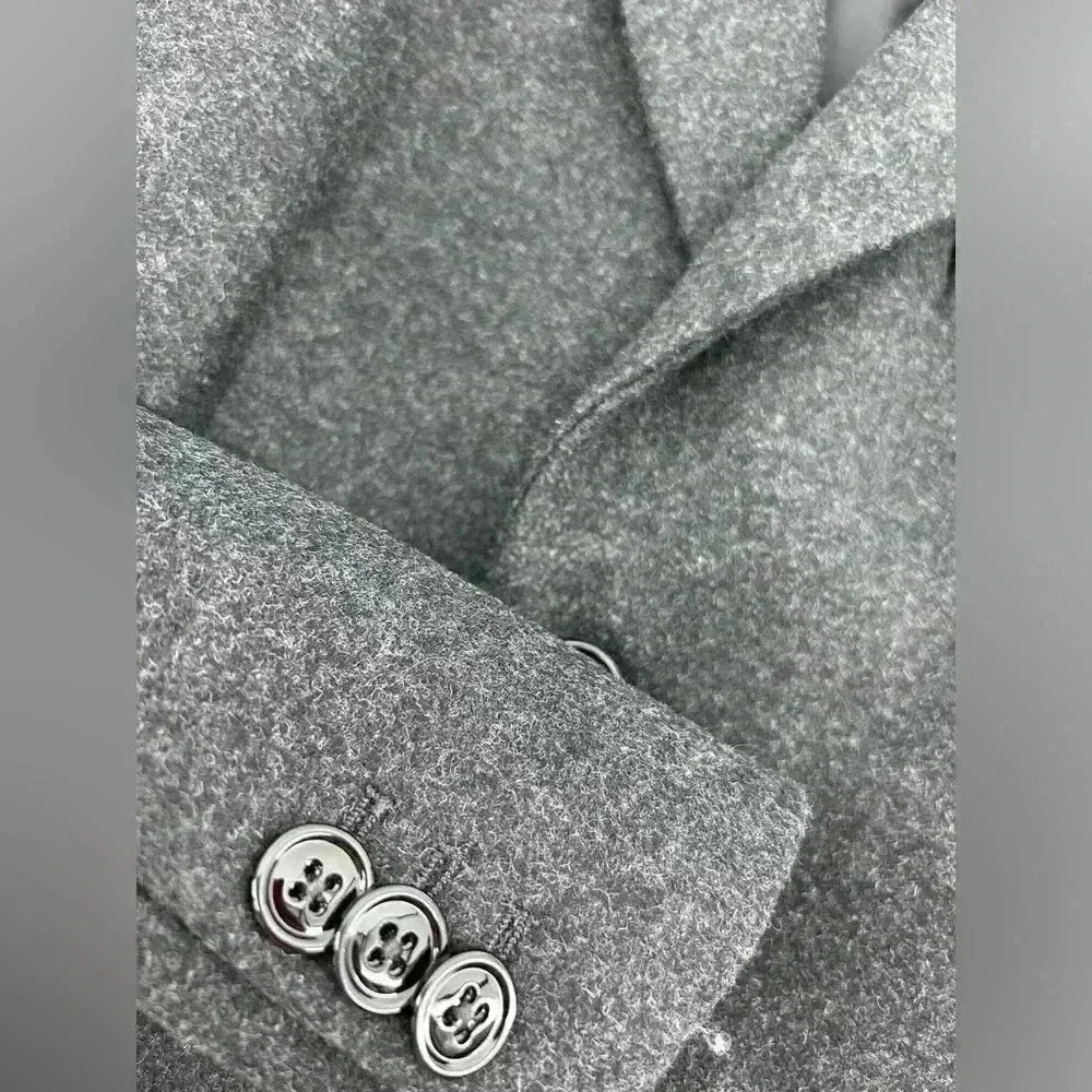 NWT DOLCE & GABBANA Coat Jacket Grey Wool Single Breasted IT54/US44/XXL $3000
